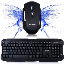 Waterproof 2.4GH High Speed Wireless USB Game Optical Keyboard Mouse Mice Receiver Combo Multimedia