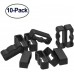 TenCloud 10-Pack for Garmin vivofit 3/vivofit JR. Tracker Replacement Black Silicone Secure Band Keepers Fasteners Rings Holders Loops