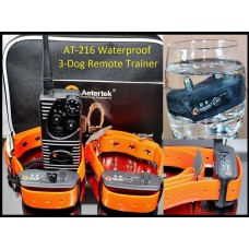 Remote Big Small Dog Training Shock Collars|Waterproof Electronic 3 Dogs Vibrating Anti-bark Training Collar AT-216-350S