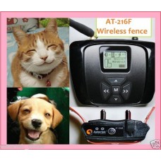 Remote Wireless Dog/Cat Complete Fence System, 55YDS Radius Coverage, Water-Proof and Submersible Rechargeable Collar (AT-216F)