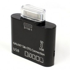 ECSEM 5-in-1 mini Camera Connection OTG Kit SD USB Card Reader 8pin Lightning Adapter for Samsung Galaxy TAB 10.1 P7510 N8000, Galaxy Tab 2 7.0 P3110 P3100