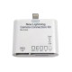 ECSEM 5-in-1 mini Camera Connection Kit SD USB Card Reader 8pin Lightning Adapter for Apple iPad 4th Generation/iPad Mini