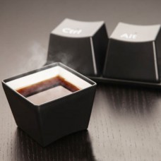 Ctrl Alt Delete Key Tea Coffee Cup Salute Break Keyboard Bowls Set