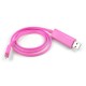 Pink iPhone 5S 5C 5 Charger|Momen LED Light Up Luminescent Visible Current Flow Smart Charger and Sync Cable for Apple iPhone 5